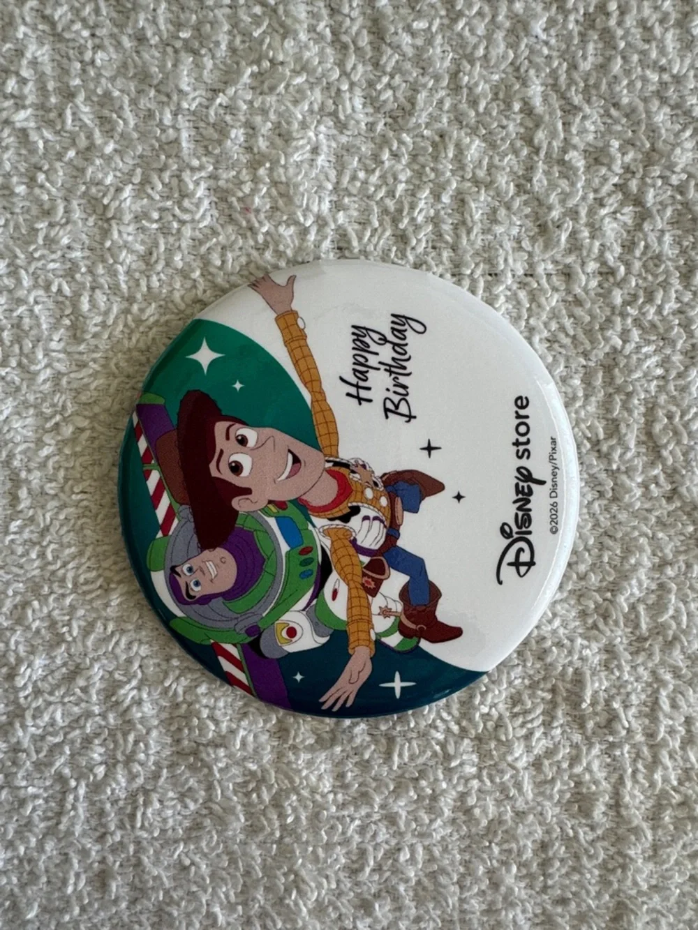 Disney Pixar Toy Story Happy Birthday Button Pin